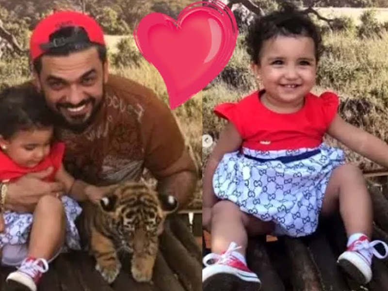 شاهد بالفيديو: "غزل" ابنة الفنانة دنيا بطمة تلاعب حيوانًا مفترسًا!